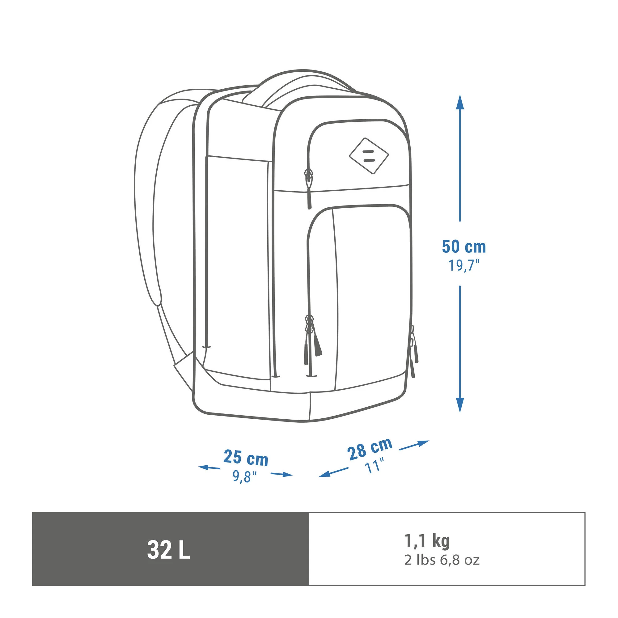 Quechua NH500 Escape 32 L Hiking Backpack - Image 6