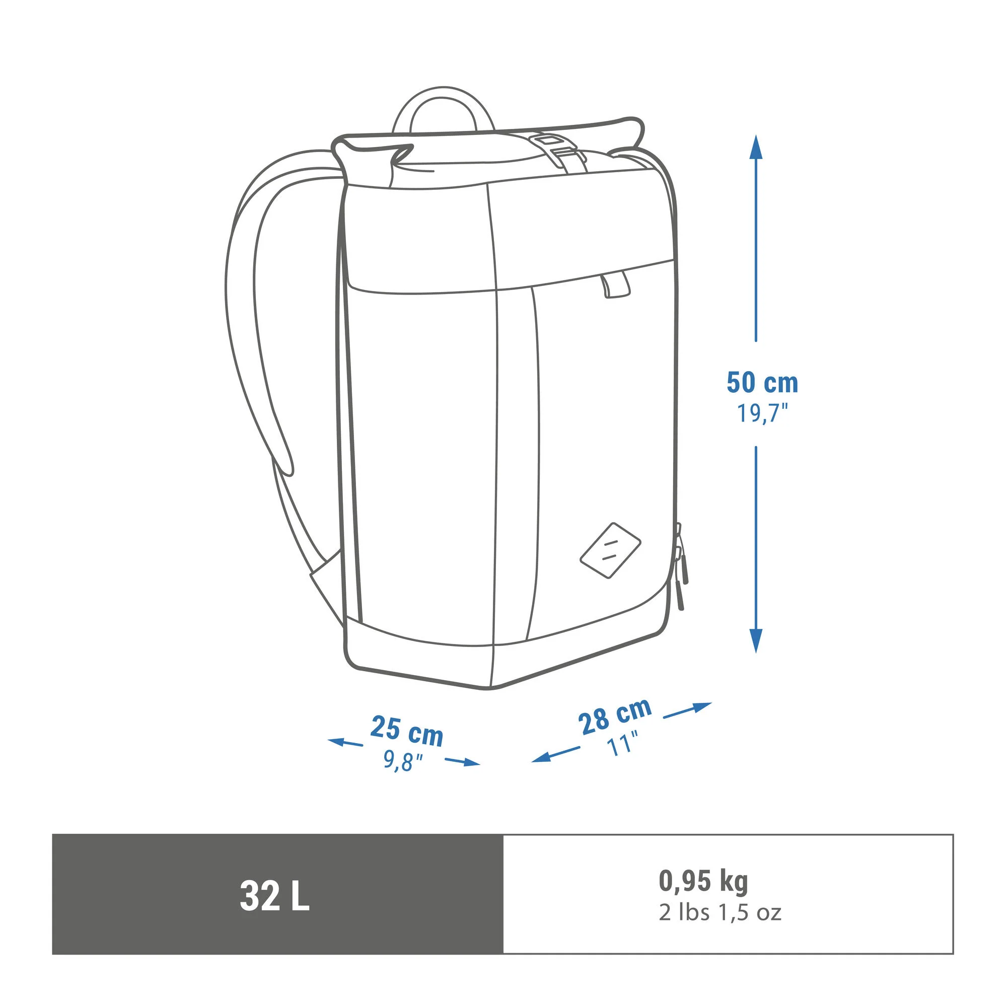 Quechua NH Escape 500 Rolltop 32 L Backpack - Image 13
