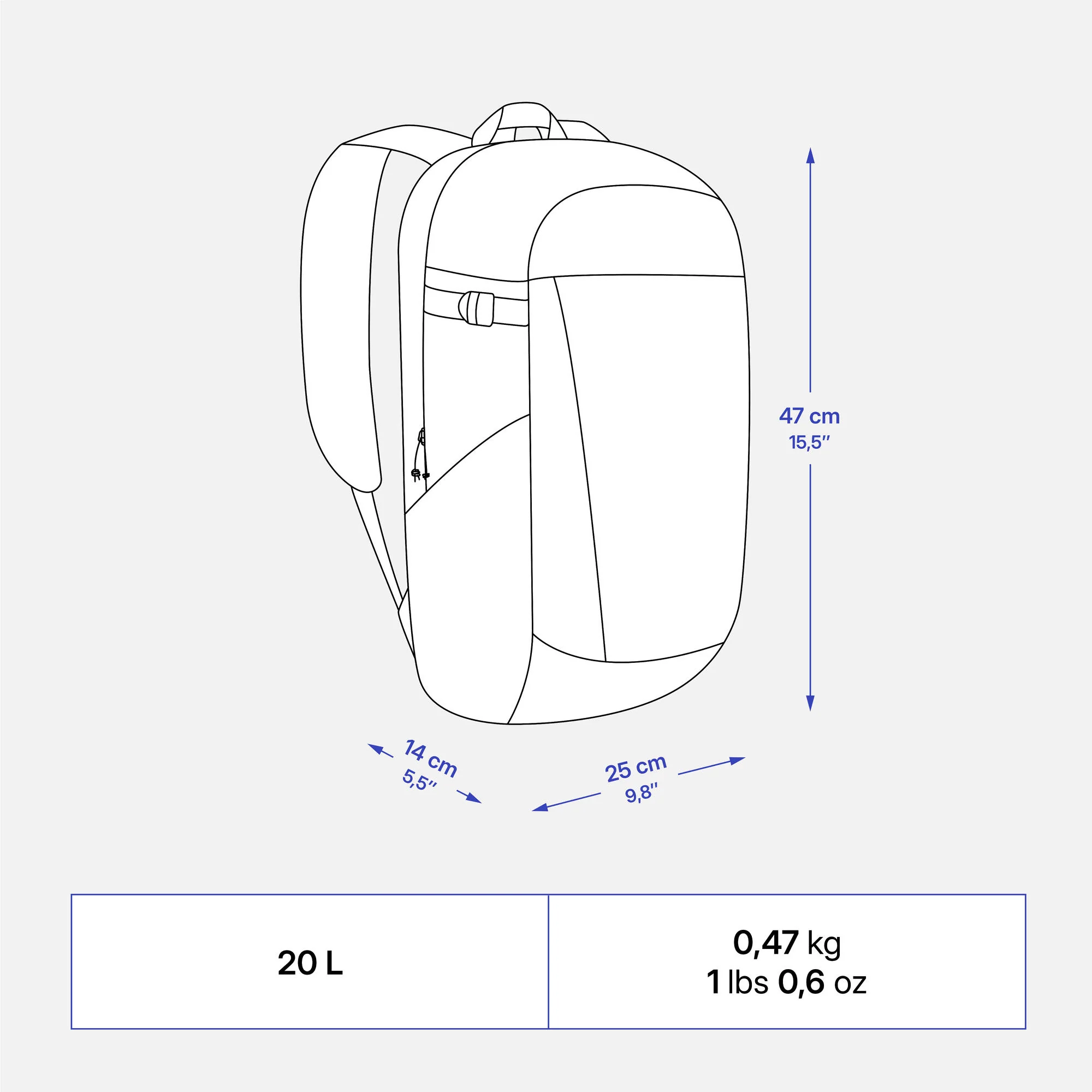 Quechua NH100 Arpenaz 20 L Hiking Backpack - Image 31