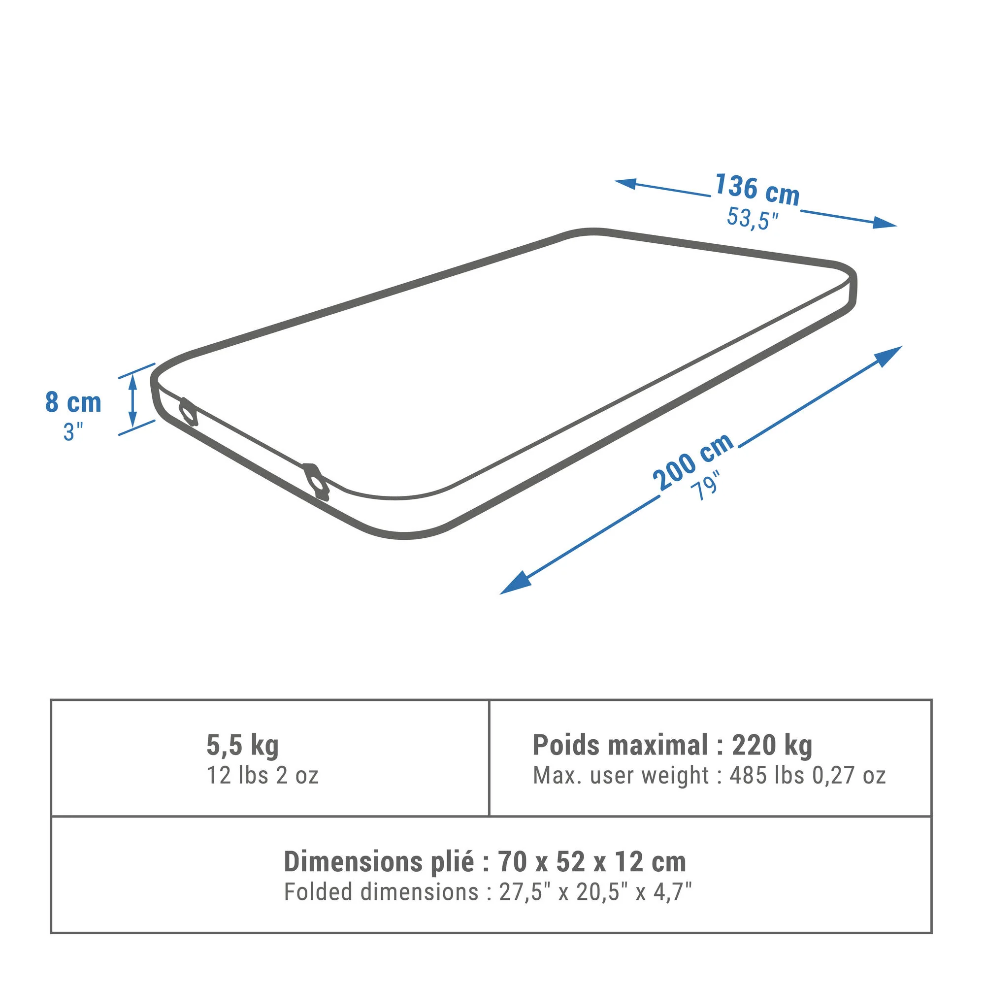 Quechua Ultimate Comfort Self-Inflating Mattress - 2 Person - Image 6